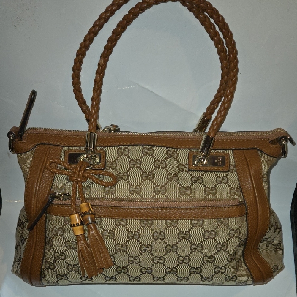 Vintage Gucci Bella GG Canvas Two-Way Zip Tote